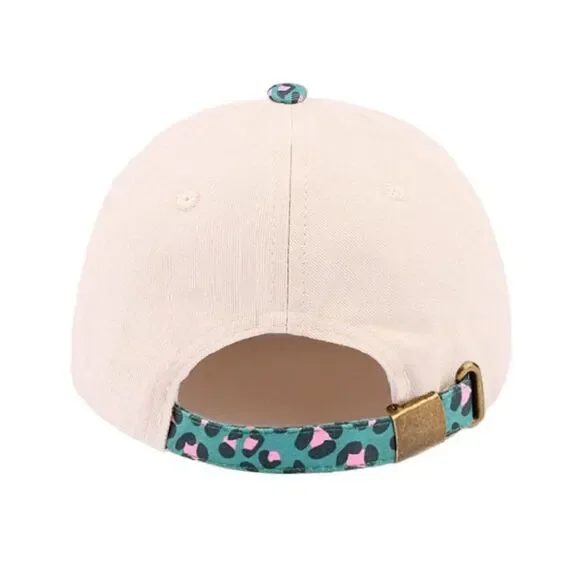 Could Be Meaner Two-Tone Cotton Cap Cougar Turquoise O/S NEW - Picture 4 of 4